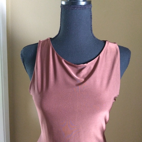 SOLD SHEIN Women's Brown Cut Out Tie Back Side Slit Dress-Size Medium - Picture 3 of 9